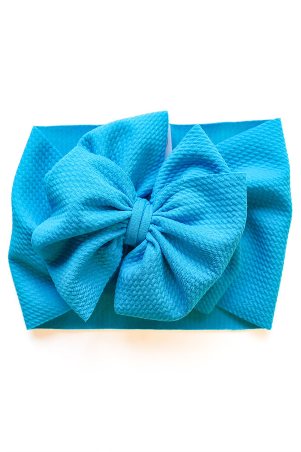 Azure Blue - Double Loop Bow - Made to Order