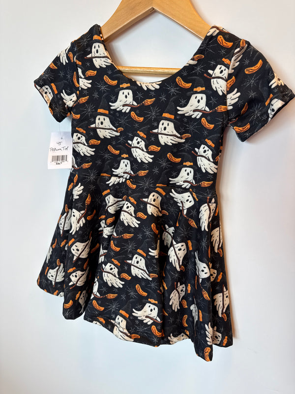 Goulish Ghosts Peplum Top - size 4T
