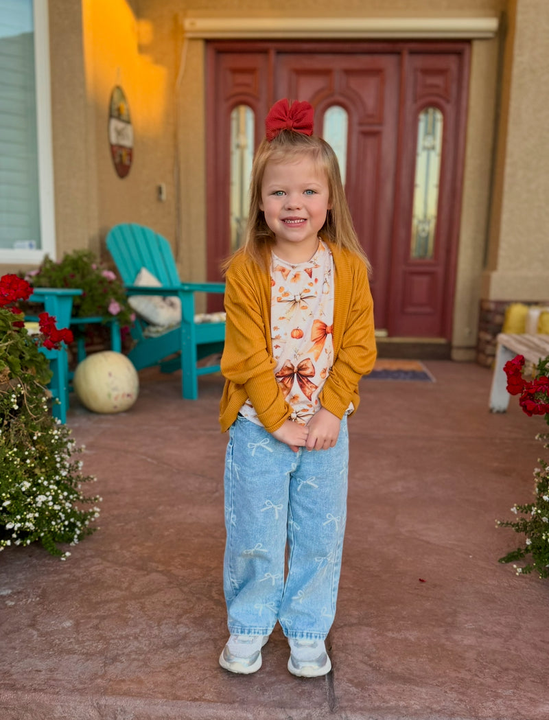 Mustard Ribbed Cardigan