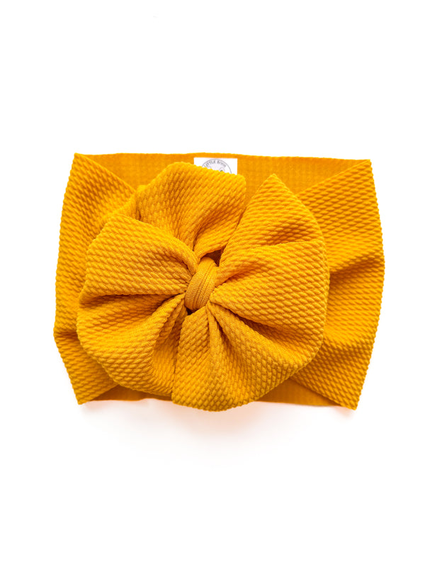 Saffron Yellow - Double Loop Bow - Made to Order