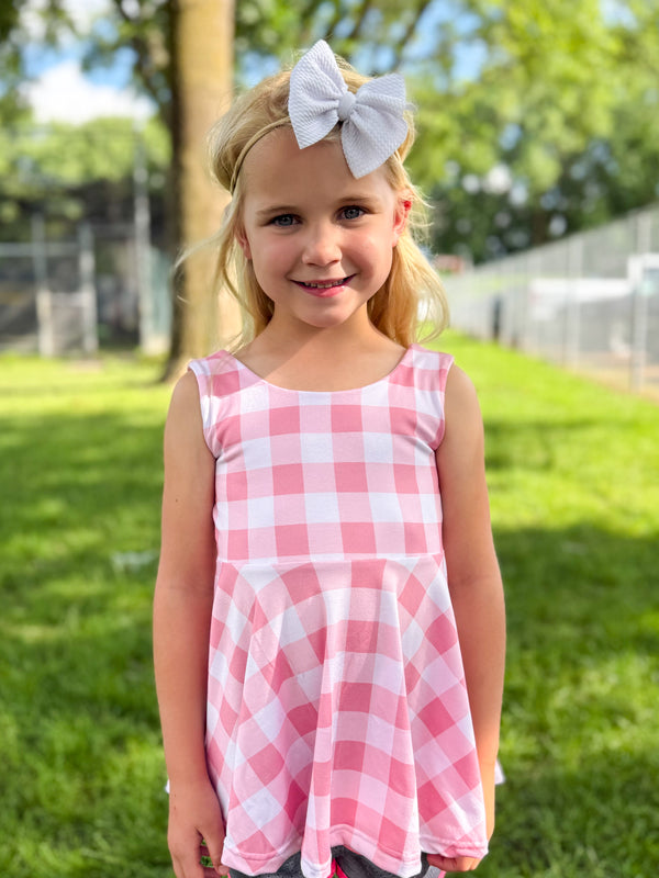 Pink Gingham Handmade Clothing -  Made to Order