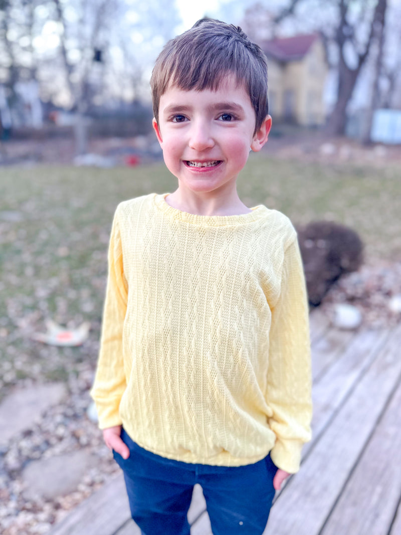 Lemon Knit Slouchy Sweater