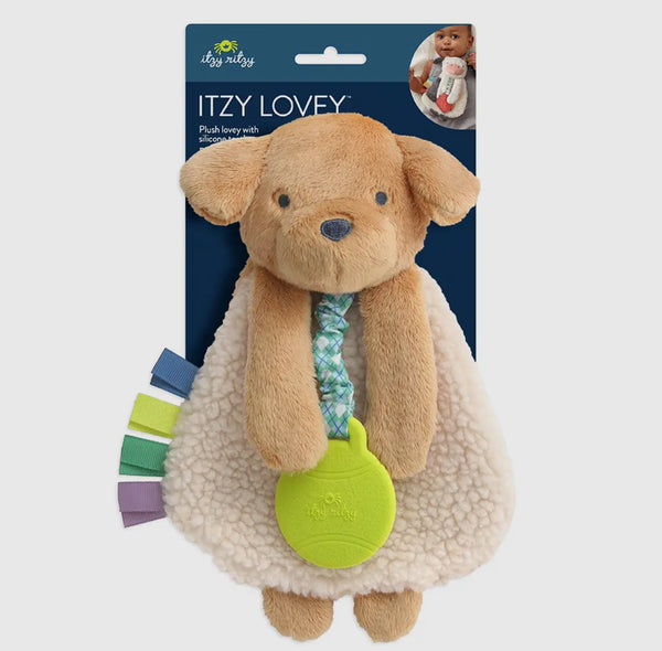 Itzy Lovey™ Puppy Plush with Silicone Teether Toy