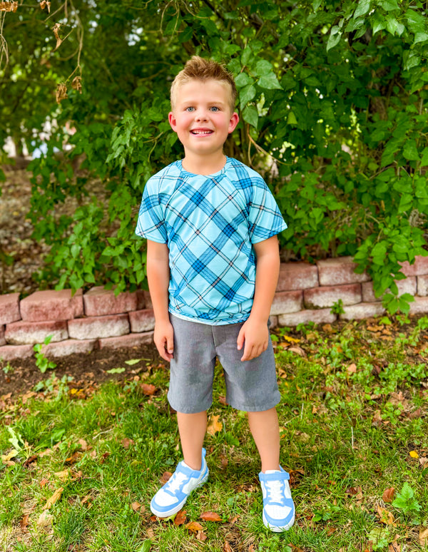 Blue Plaid Handmade Clothing -  Made to Order