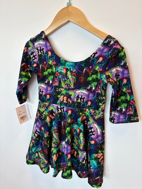 Hocus Pocus Peplum Top 3/4 Length Sleeve - size 5T