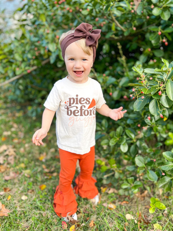 Pumpkin - Triple Ruffle Leggings