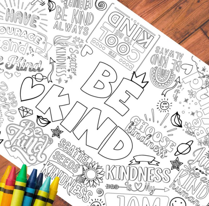 Kindness Coloring Table Cover/Poster