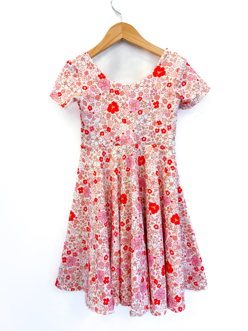 Red Dainty Floral Handmade Clothing -  Made to Order