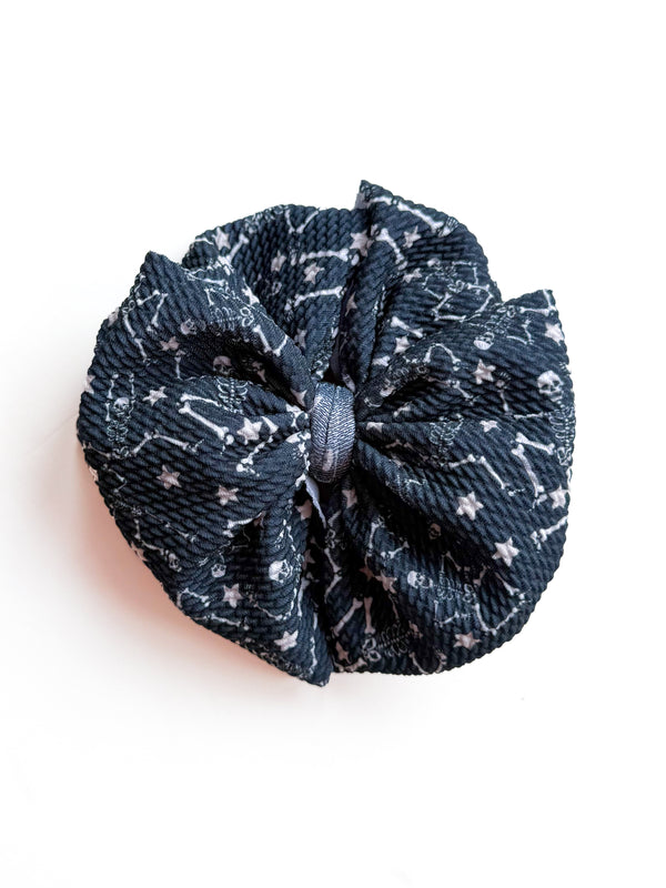Dancing Bones - Double Loop Hair Bow - Made to Order