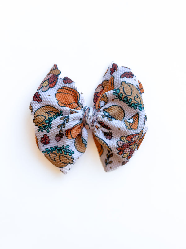 Gobble Gobble Hair Bow - Made to Order