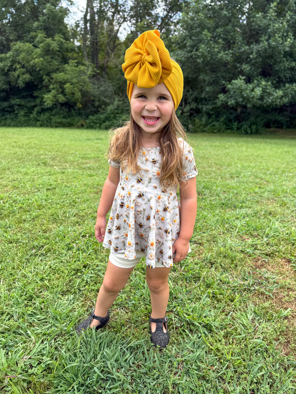 Saffron Yellow - Double Loop Bow - Made to Order