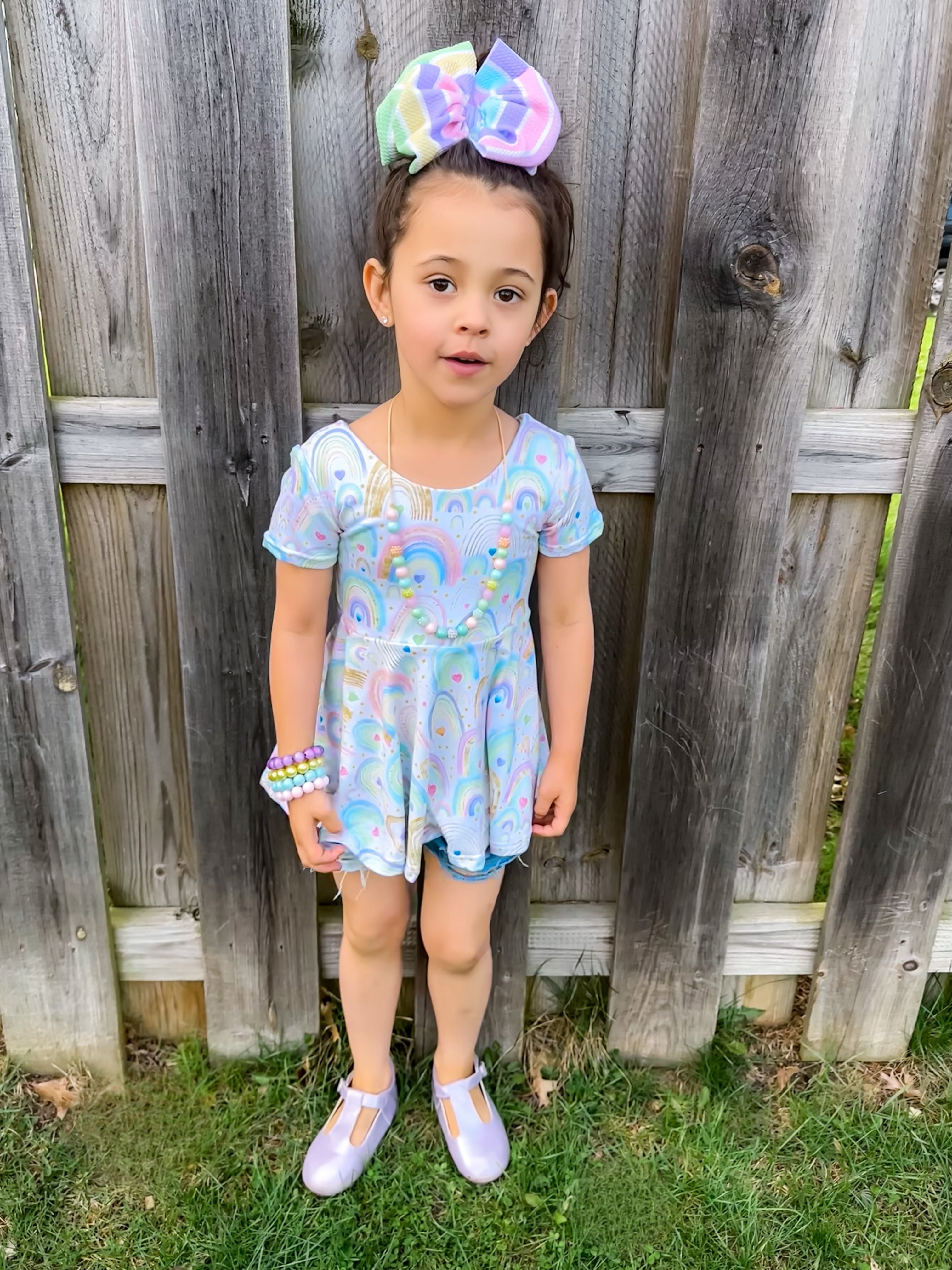 Pastel Stripes - Double Loop Bow - Made to Order – Little Roo's MN, LLC