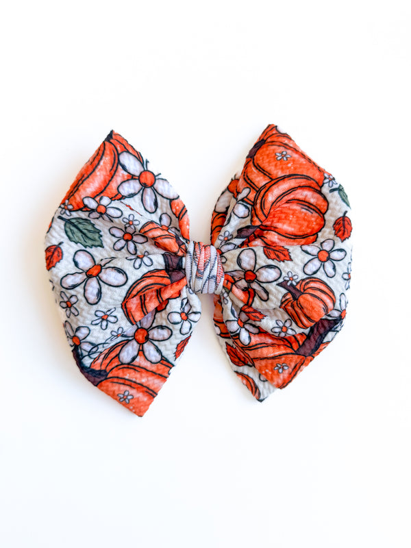 Pumpkin Fields Hair Bow - Made to Order