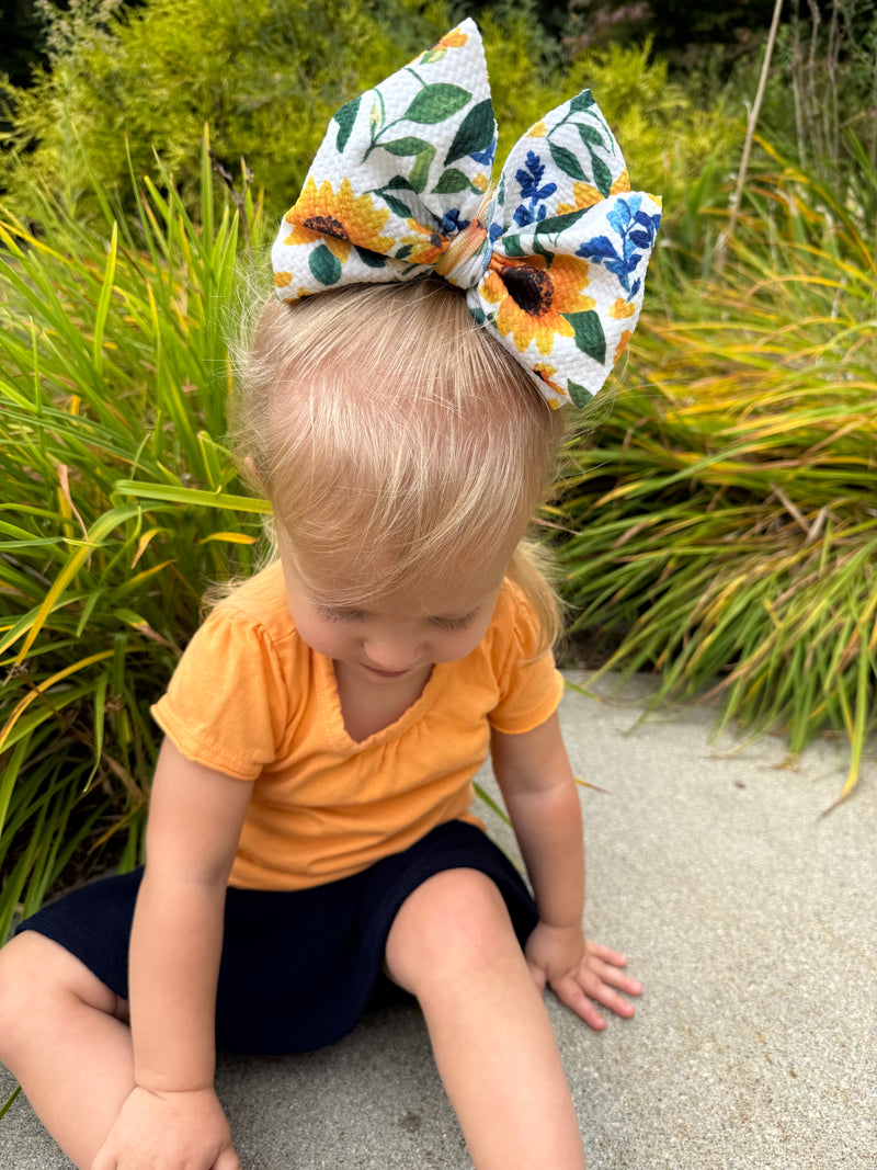 Sunflower Meadow - Hair Bow - Made to Order