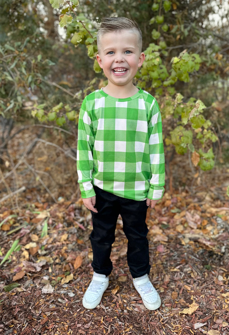 Green Gingham Handmade Clothing -  Made to Order