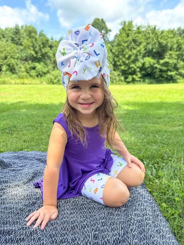 Alphabet Adventure - Double Loop Hair Bow - Made to Order