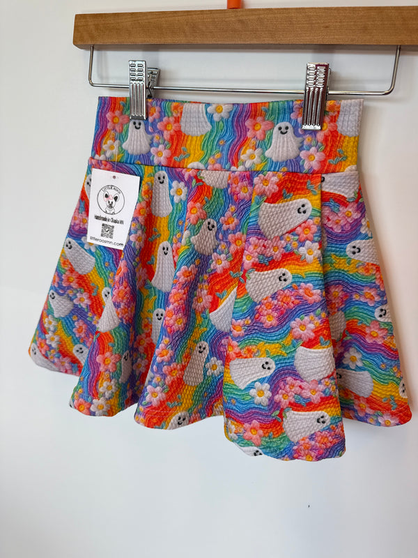 Rainbow Ghosts Standard Skirted Bummies - 3T, 4T