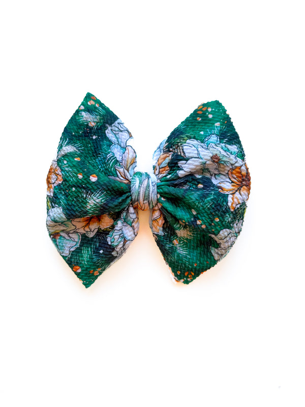 Winters Bounty Floral Hair Bow - Made to Order