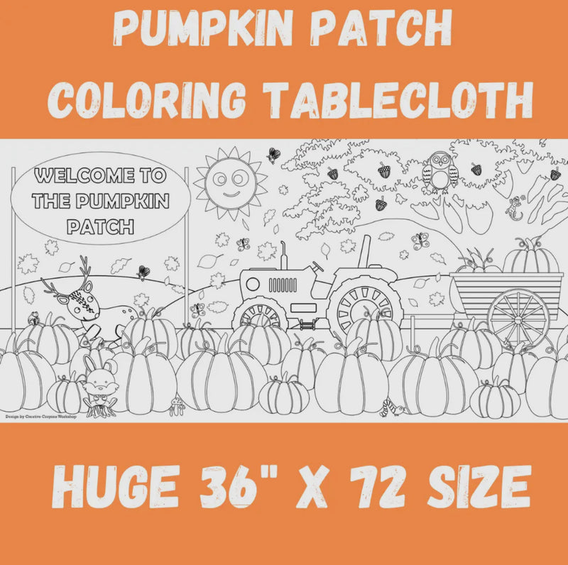 Pumpkin Patch Coloring Table Cover/Poster