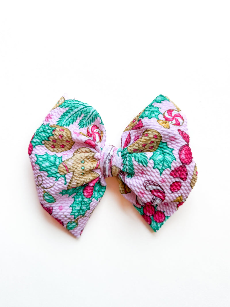 Gingerbread Lane Hair Bow - Made to Order