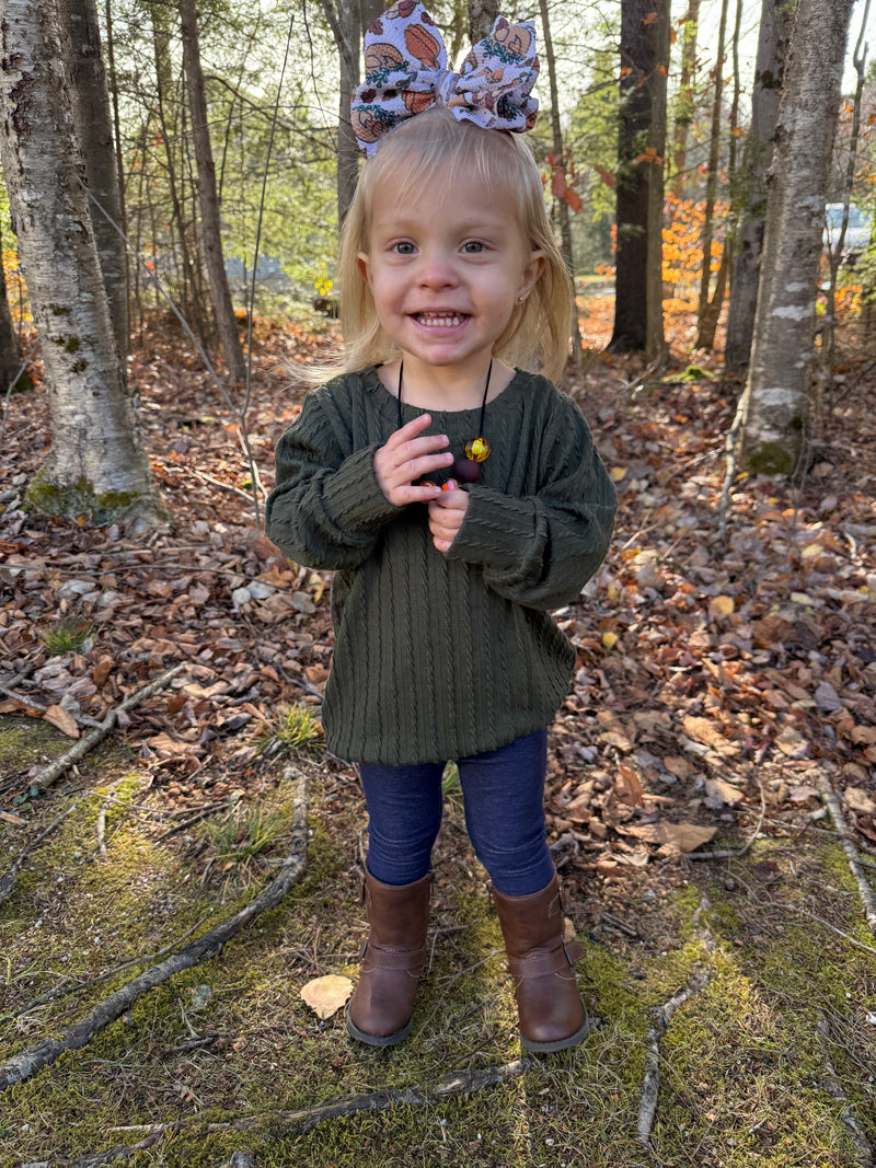 Pine Green - Cable Slouchy