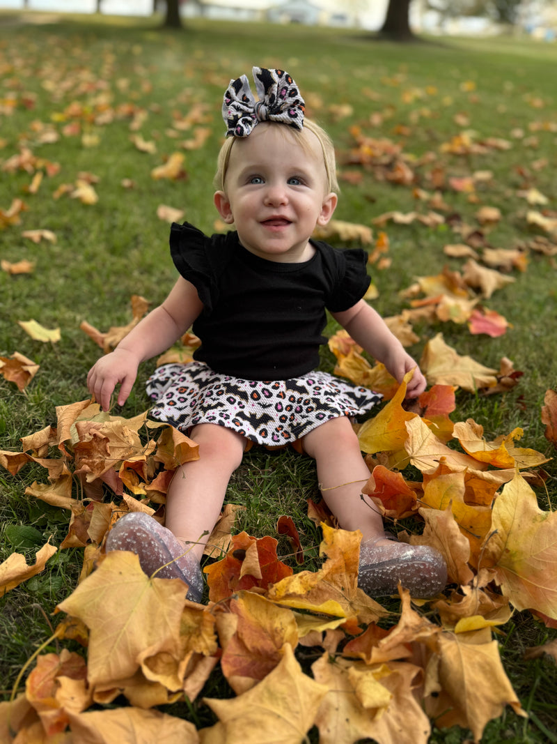 Haunted Leopard Hair Bow - Made to Order