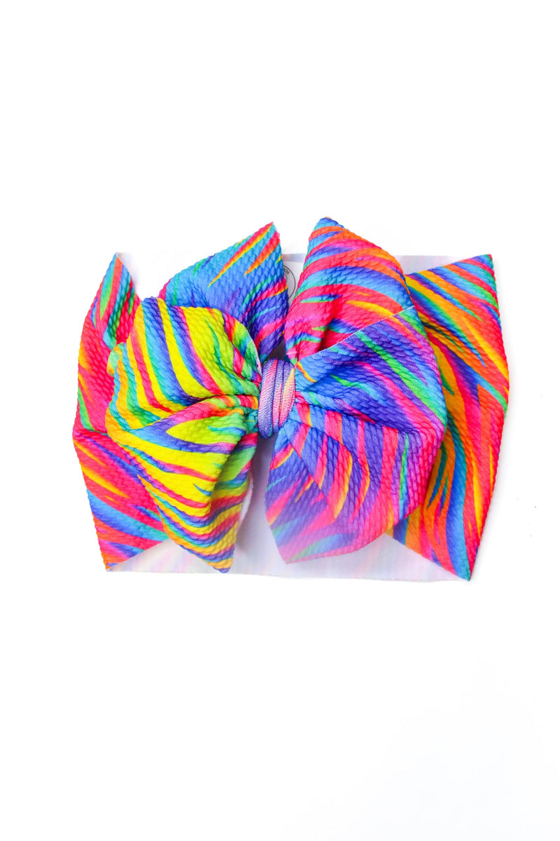 Safari Stripes - Double Loop Bow - Made to Order