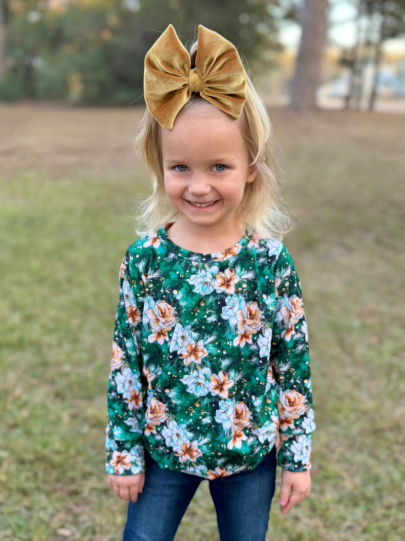 Golden - Velvet Hair Bow - Made to Order