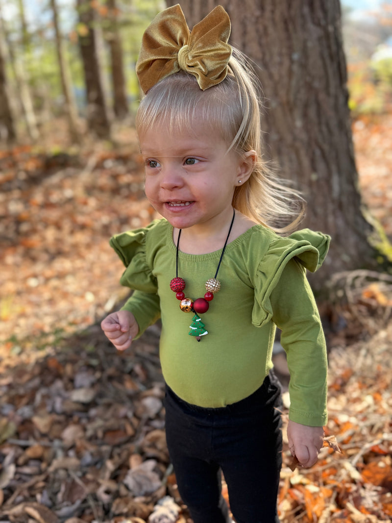 Golden - Velvet Hair Bow - Made to Order