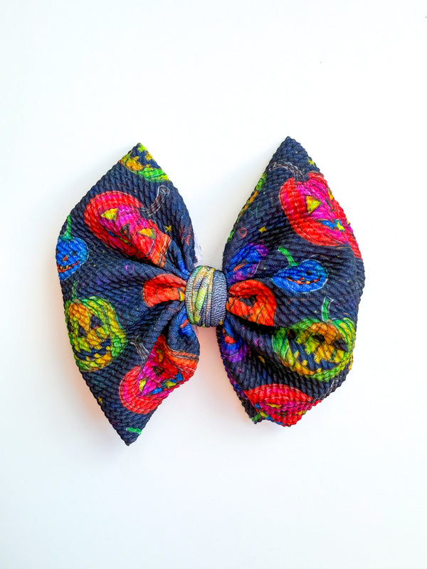 Pumpkin Party Hair Bow - Made to Order