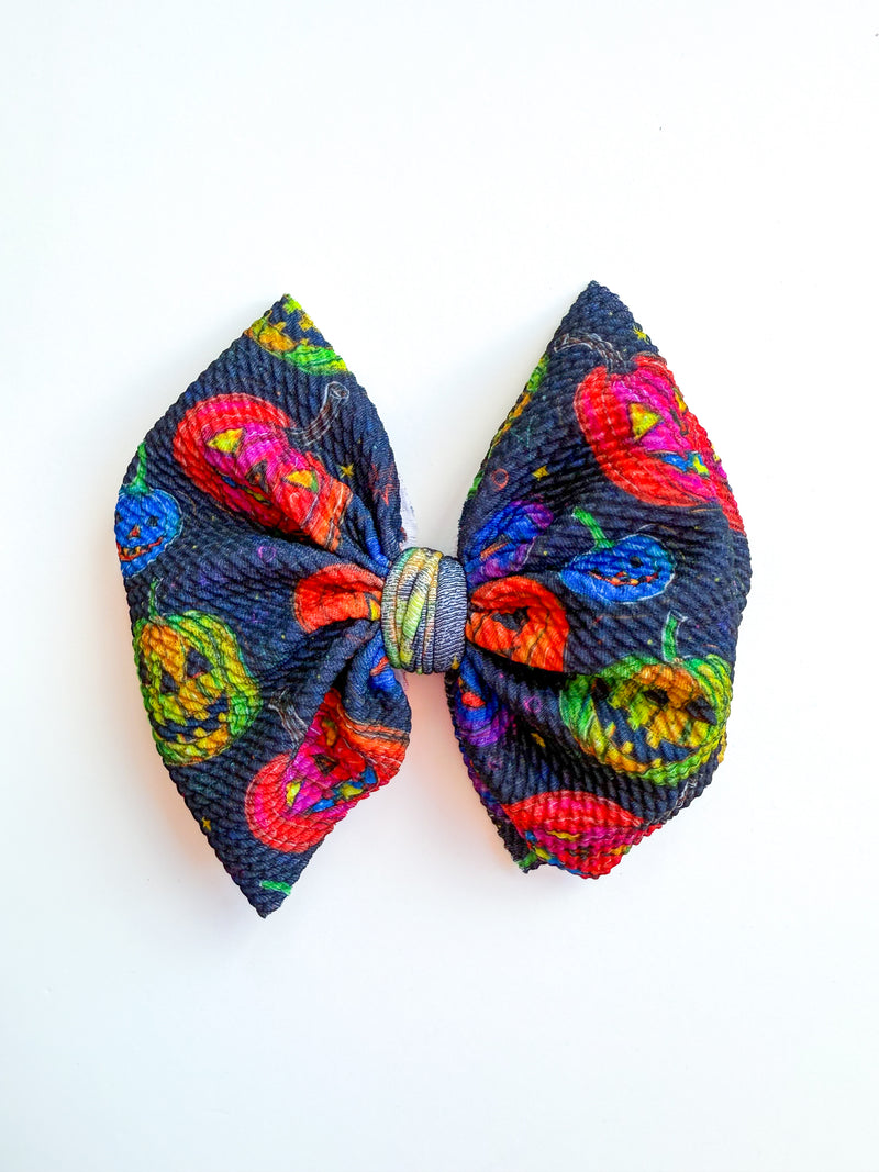 Pumpkin Party Hair Bow - Made to Order