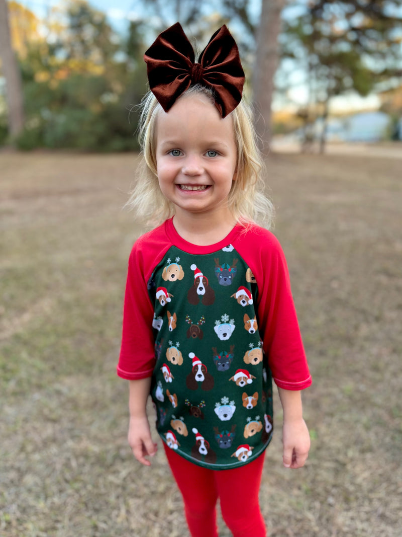 Chocolate - Velvet Hair Bow - Made to Order