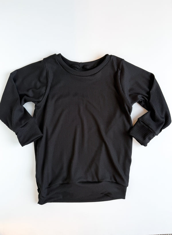 Black - Ribbed Slouchy