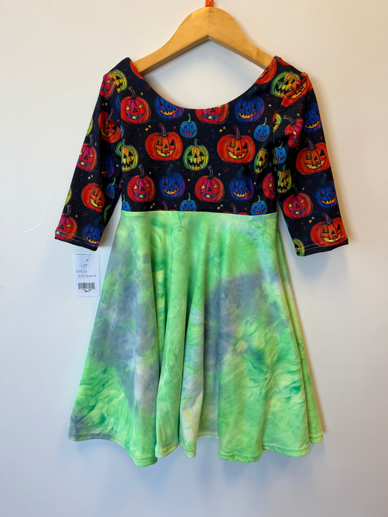 Pumpkin Party Twirl Dress - Size 6T