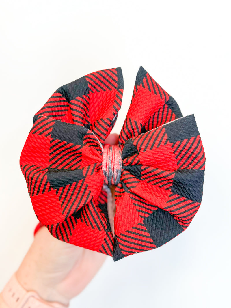 Lumberjack Plaid - Double Loop Bow - Made to Order