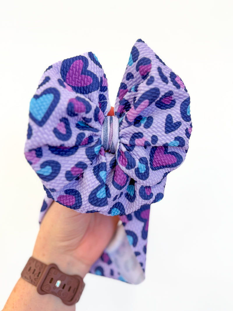 Wild About You - Double Loop Hair Bow - Made to Order