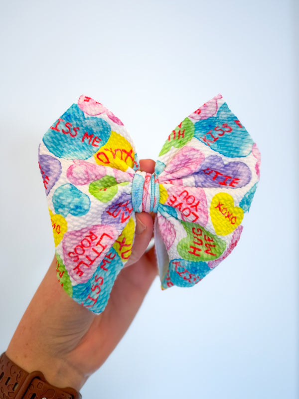 LR Hearts Hair Bow - Made to Order