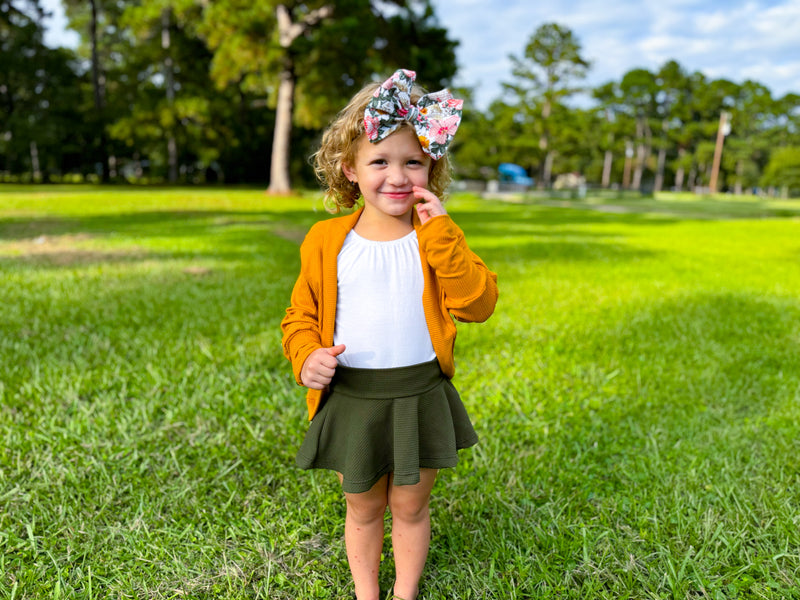 Mustard Ribbed Cardigan