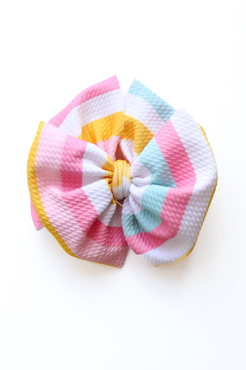 Sorbet Stripes - Double Loop Bow - Made to Order