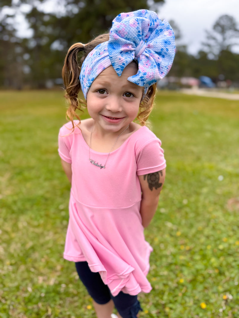 Spring Blossom - Double Loop Hair Bow - Made to Order