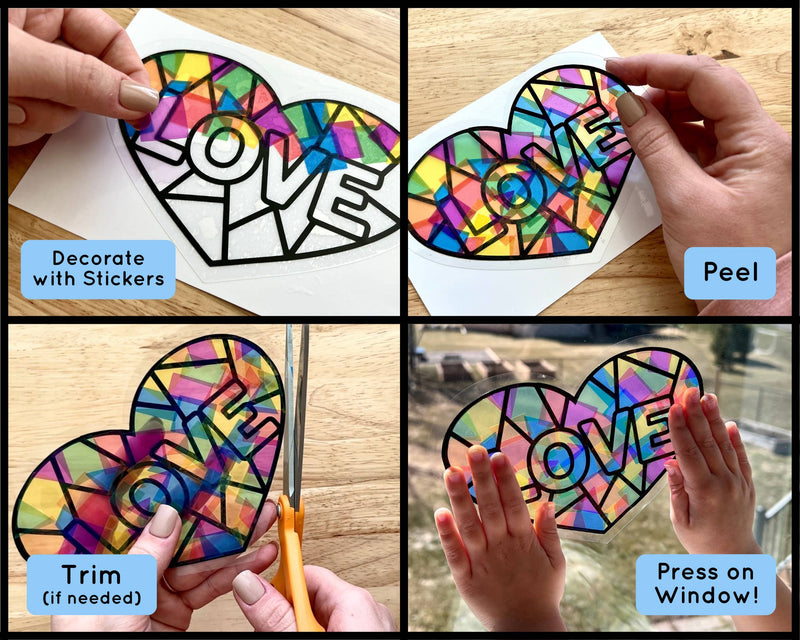 Butterfly Suncatcher Sticker Craft Kit For Kids