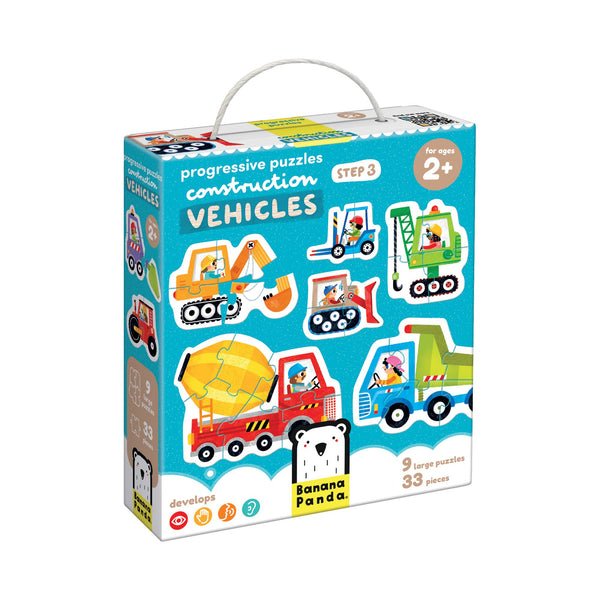 Progressive Puzzles Construction Vehicles