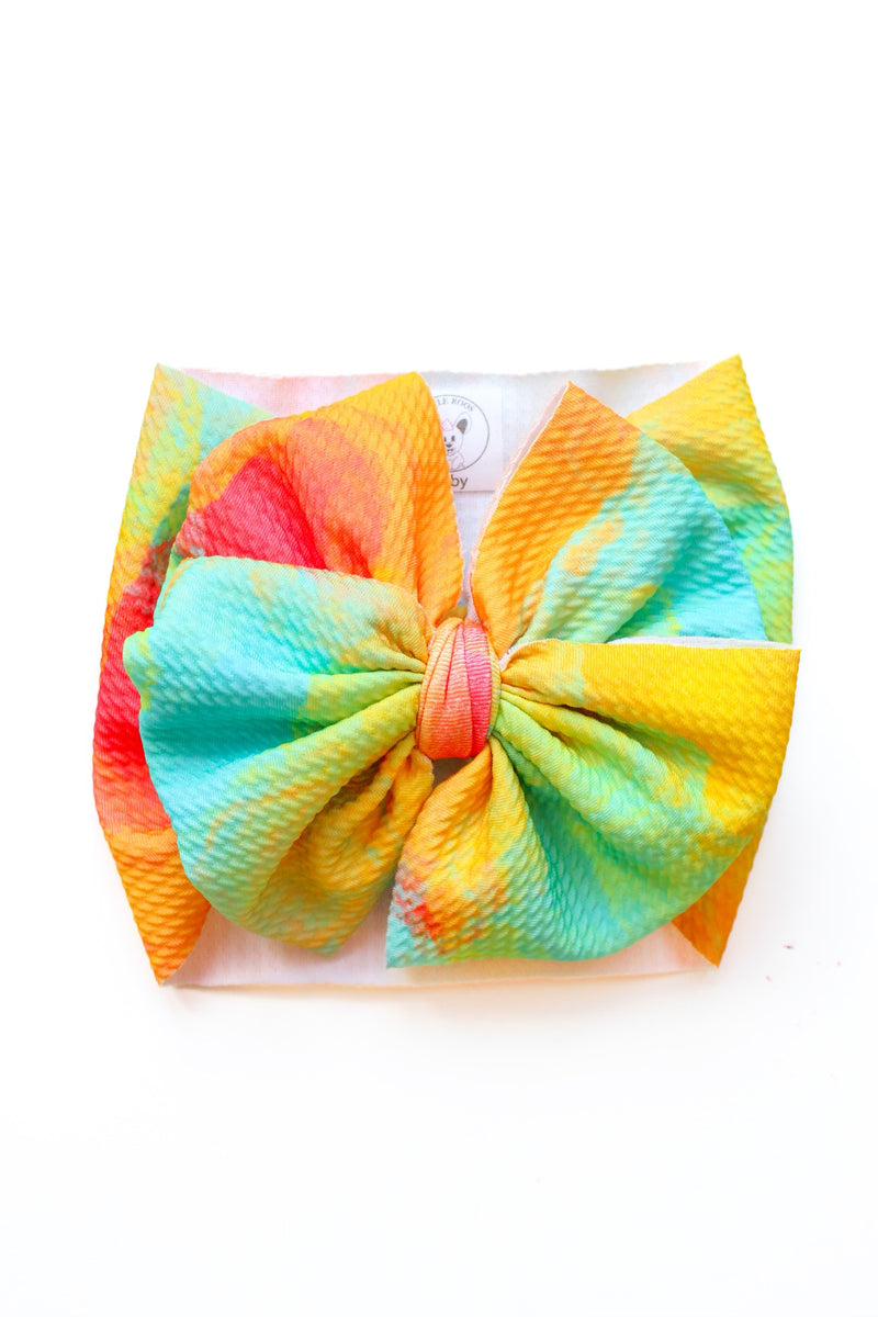 Sunspot Tie Dye - Double Loop Bow - Made to Order