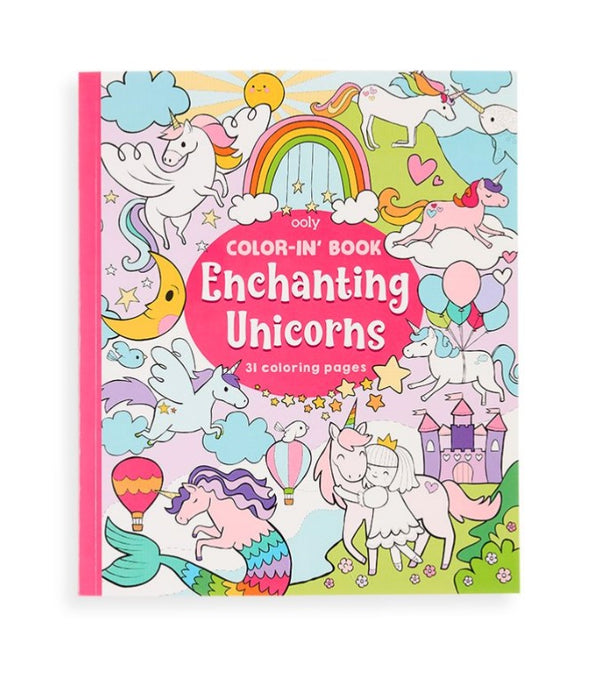 OOLY - Color-in' Book: Enchanting Unicorns