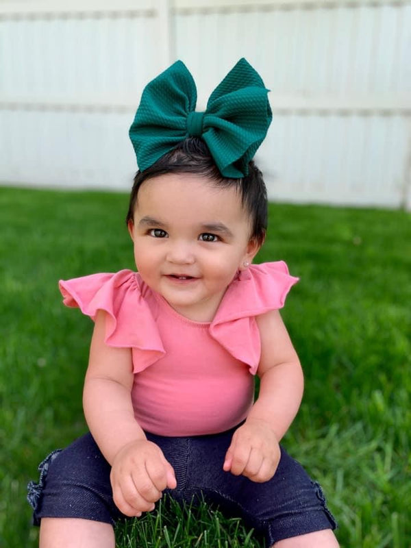 Evergreen Hair Bow - Made to Order