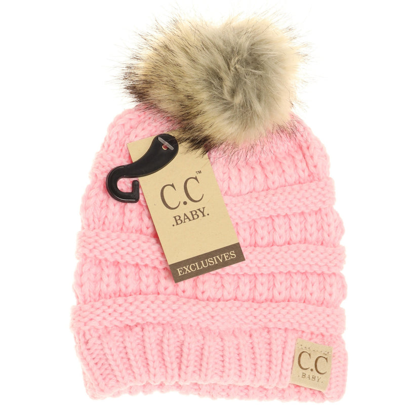 Fur Pom CC Beanie Hats - Baby