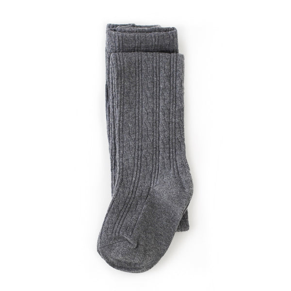 Charcoal Grey Cable Knit Tights