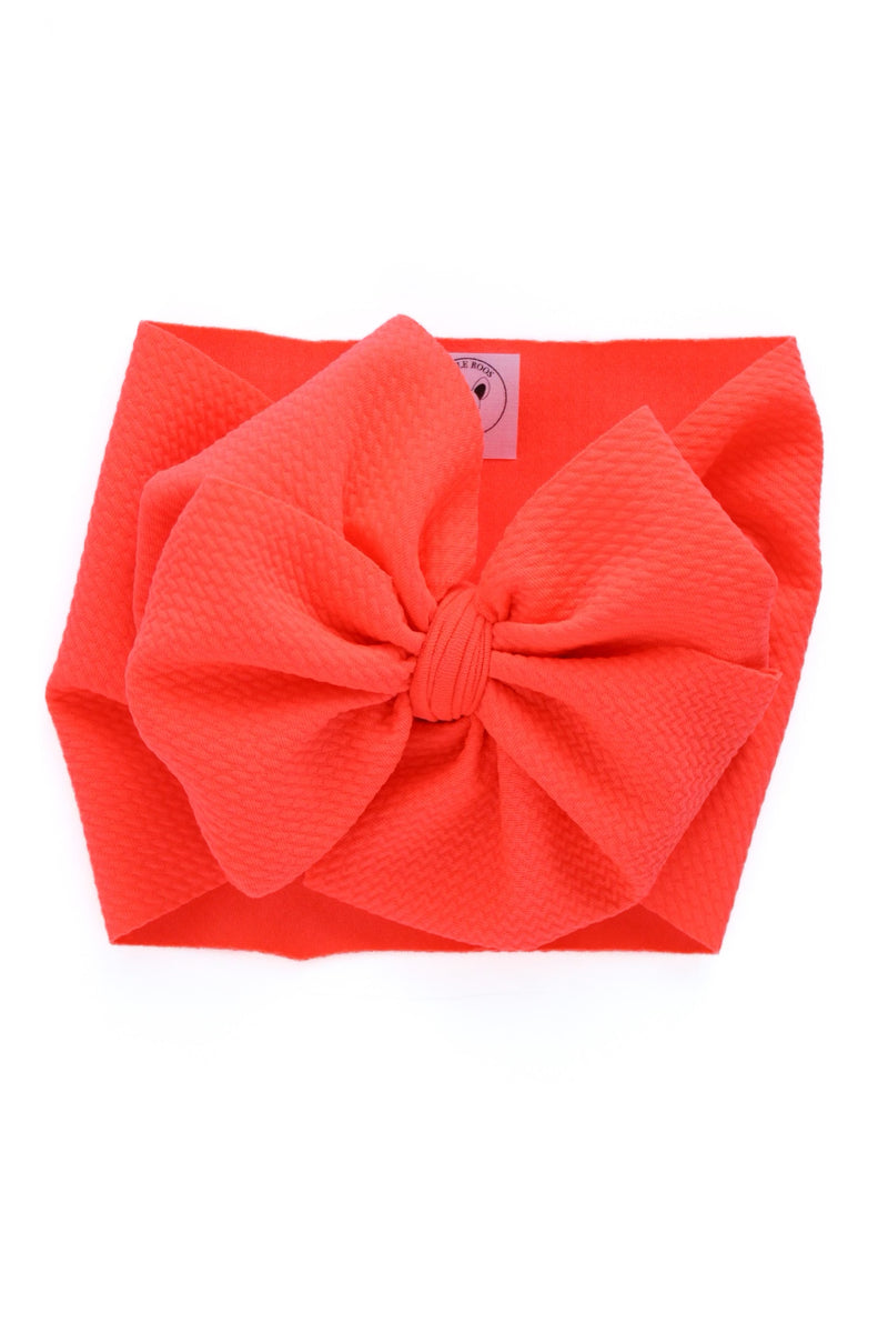 Neon Orange - Double Loop Bow - Made to Order