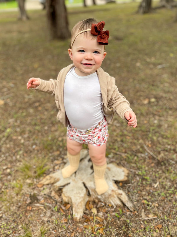 Taupe Ribbed Cardigan