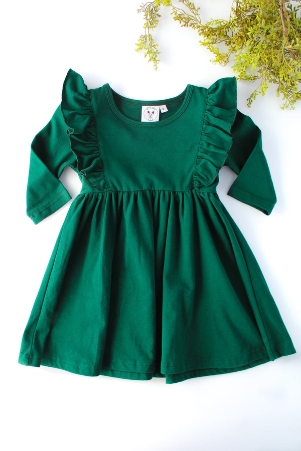 Spruce Ruffle Dress - Ready to Ship